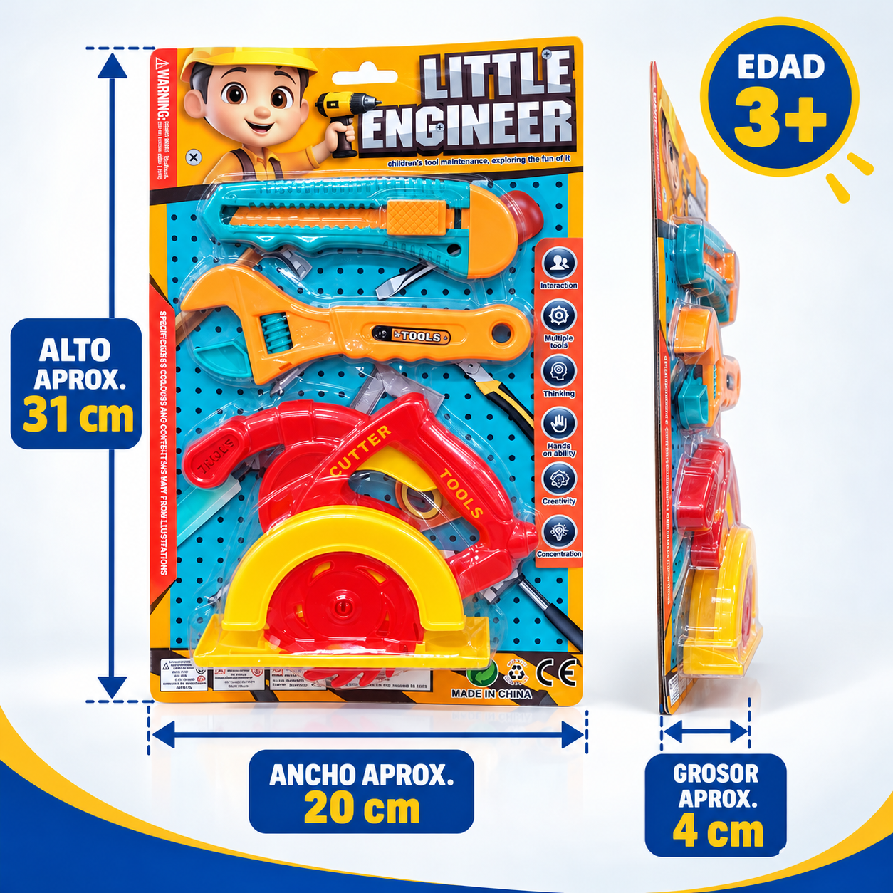 Set De Herramientas De Juguete Blister X3 6
