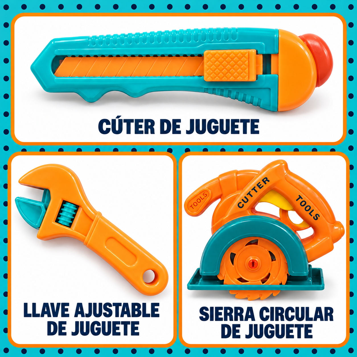 Set De Herramientas De Juguete Blister X3 5