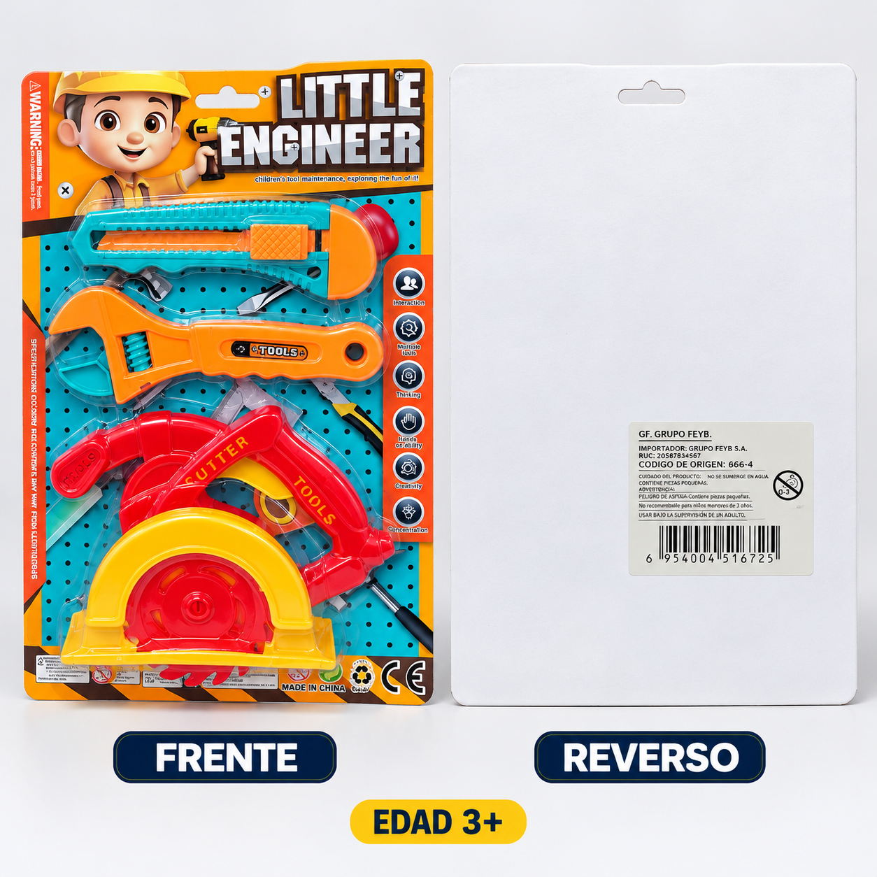 Set De Herramientas De Juguete Blister X3 7