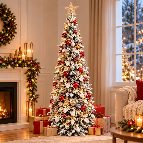 Árbol Navideño Nevado 1.80m