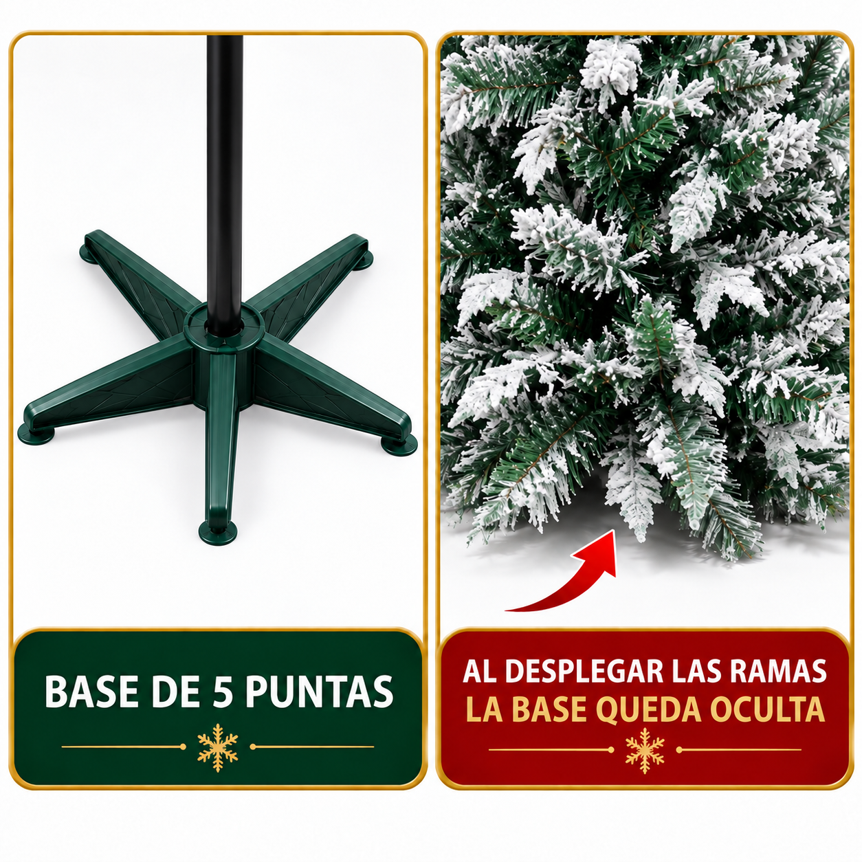 Árbol Navideño Nevado 1.80m 7