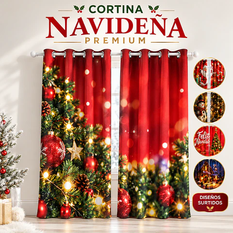 Cortina Navideña 2PZS
