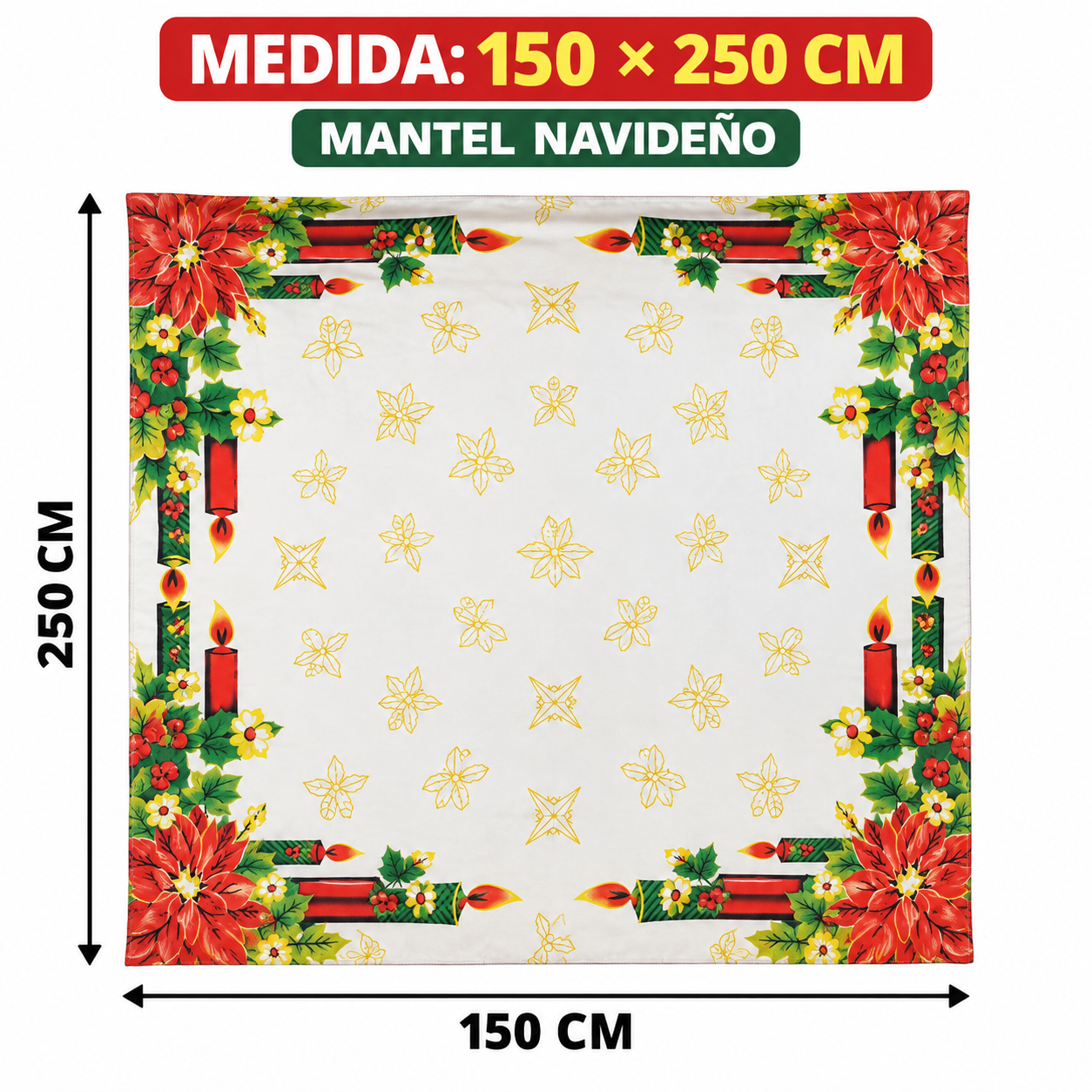 Mantel Navideño 150x250 cm 4