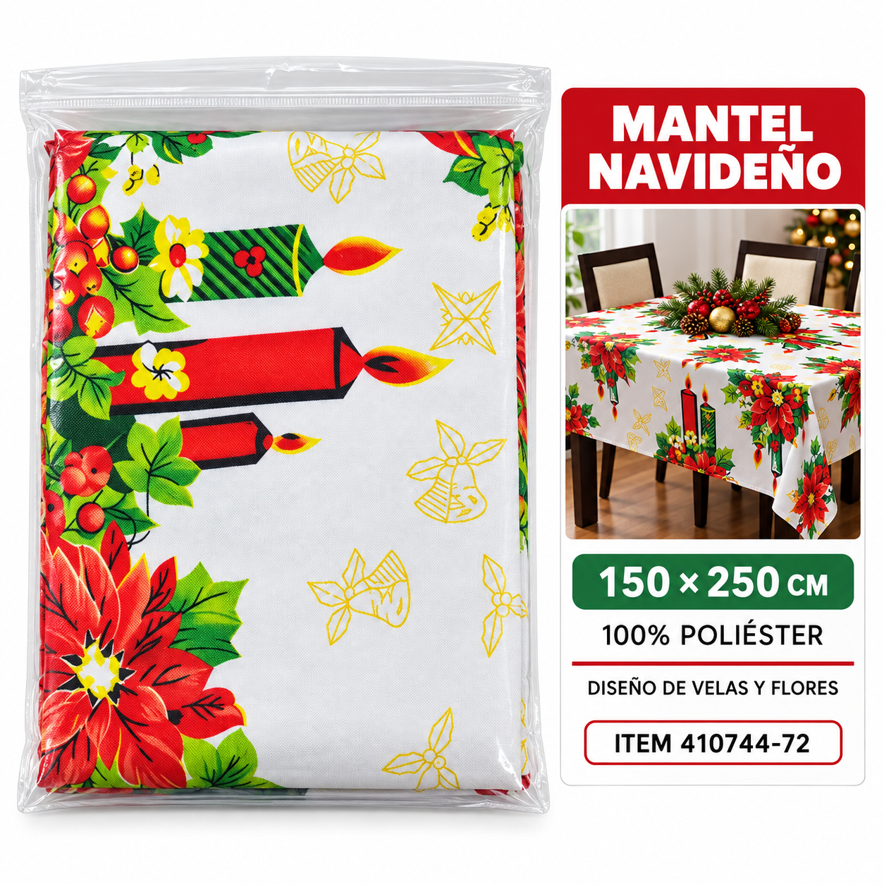 Mantel Navideño 150x250 cm 7
