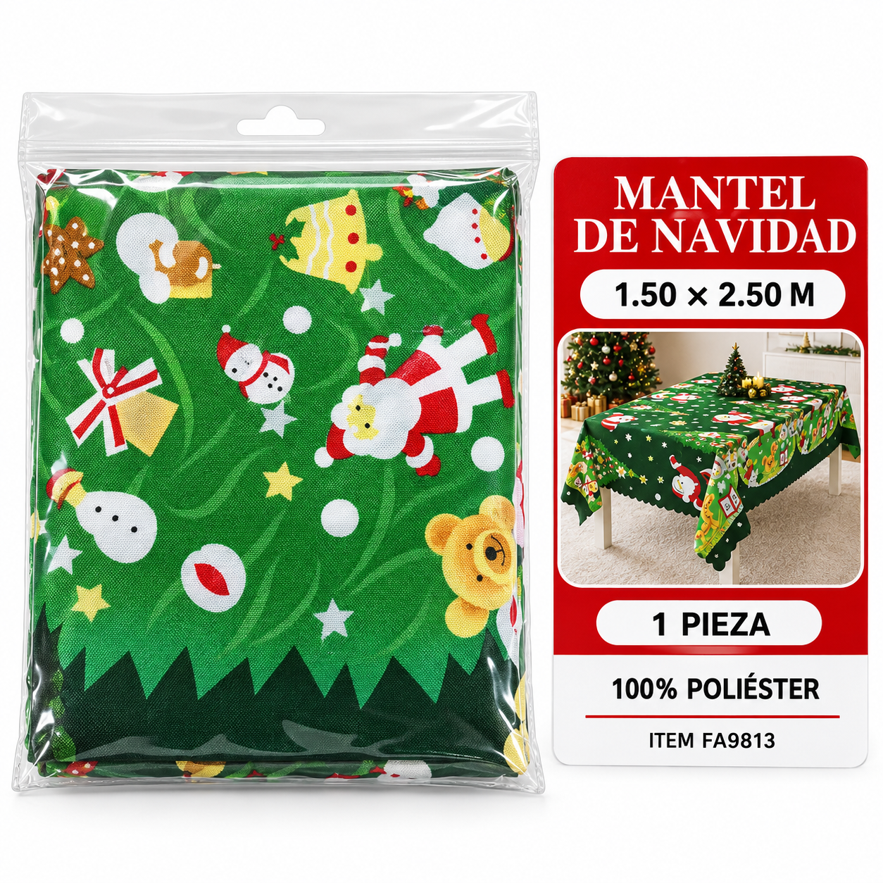 Mantel Navideño 1.5x2.5 m 5