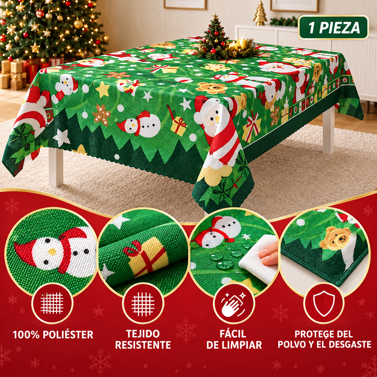 Mantel Navideño 1.5x2.5 m 7