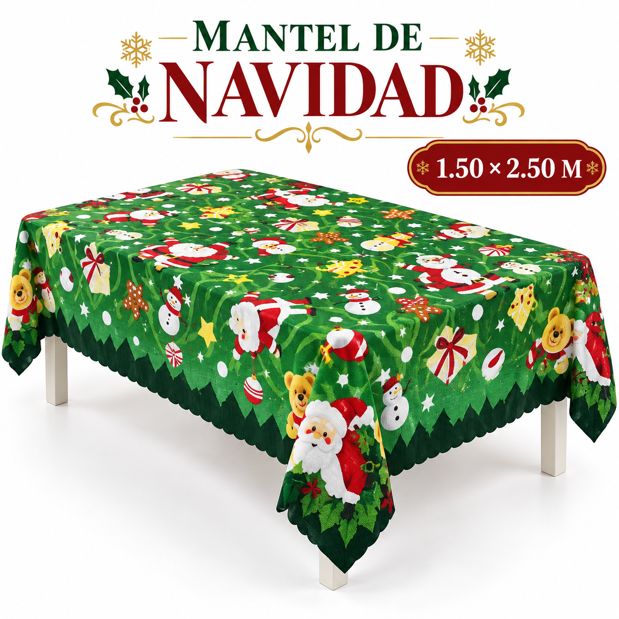 Mantel Navideño 1.5x2.5 m 1