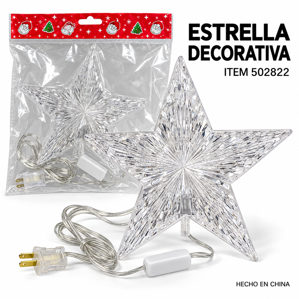 Estrella Navideña Con Luz 4