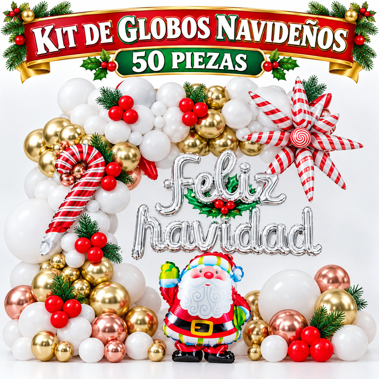Set De Globos Navideños 1