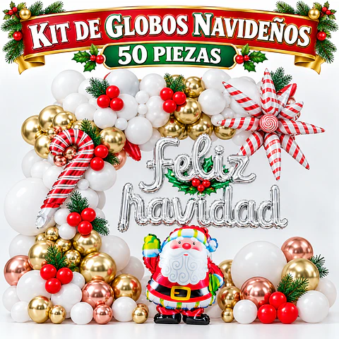 Set De Globos Navideños