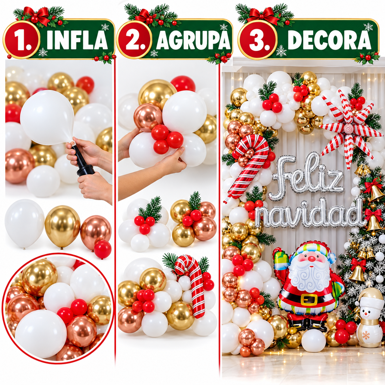 Set De Globos Navideños 6