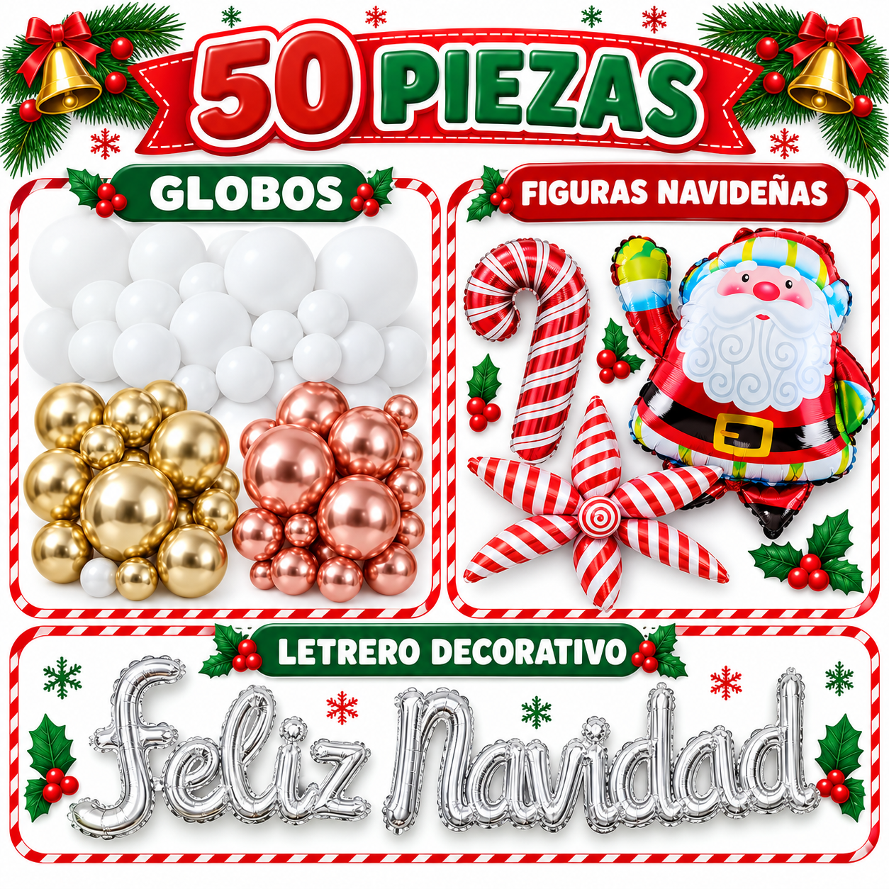 Set De Globos Navideños 7