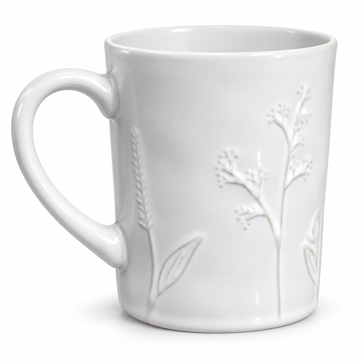 Taza Blanca Con Relieve 1