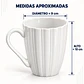 Taza Con Líneas Verticales Y Relieve - Miniatura 4