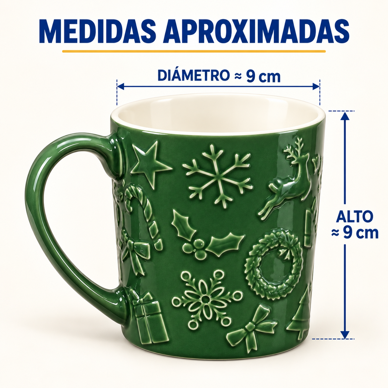 Tazas Con Diseño Navideño En Relieve 4