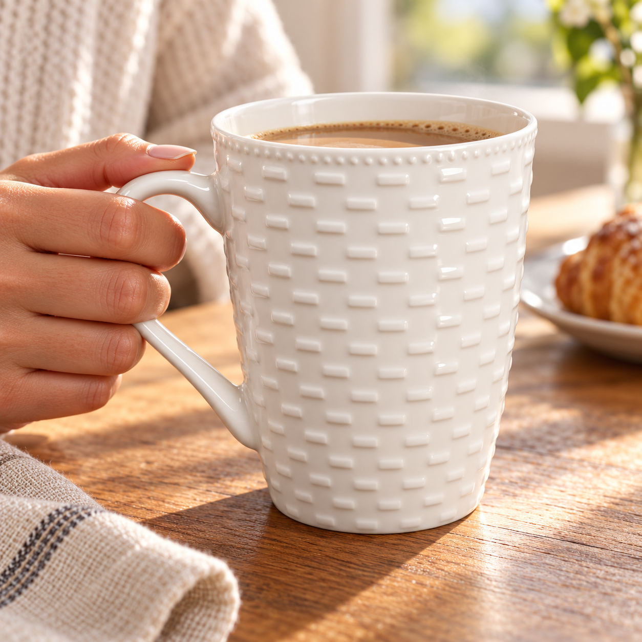 Taza Minimalista Con Textura De Ladrillo 2