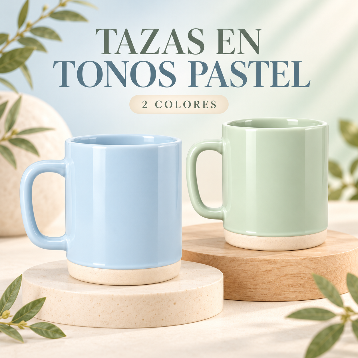 Tazas Minimalista Color Pastel 1