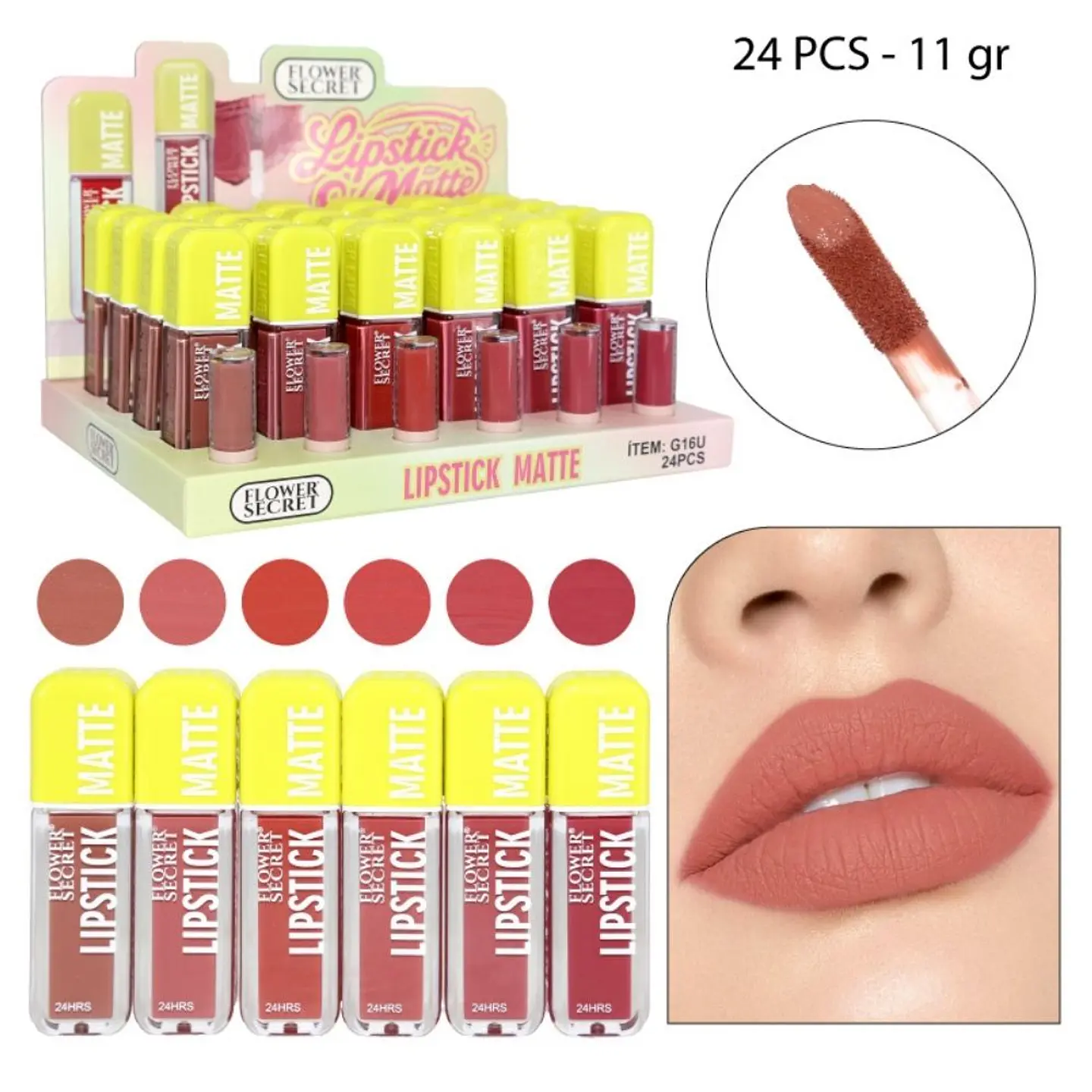 Labial Lipstick Matte - Flower Secret 1