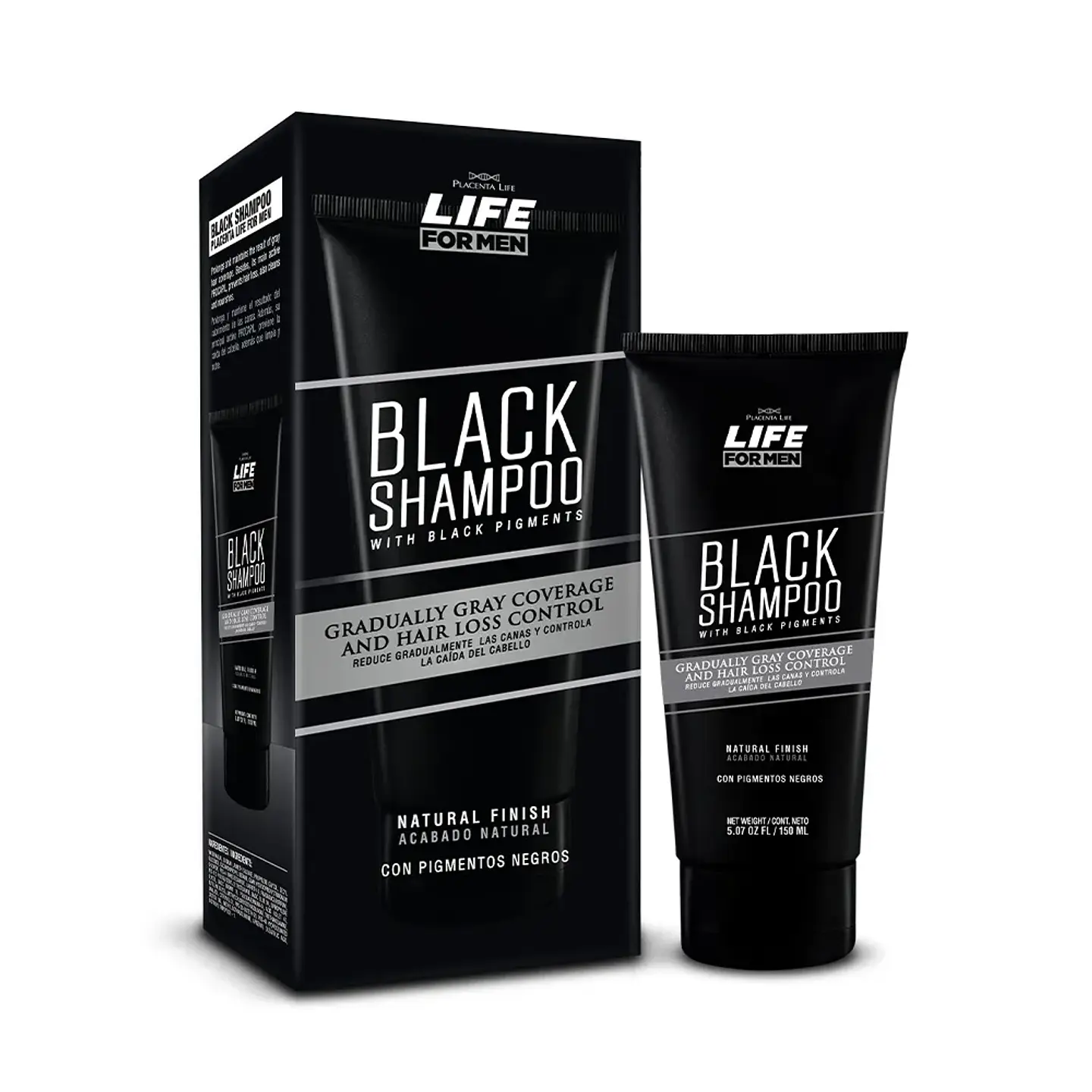 Shampoo Life For Men Black Shampoo (150 ml)– Placenta Life 1