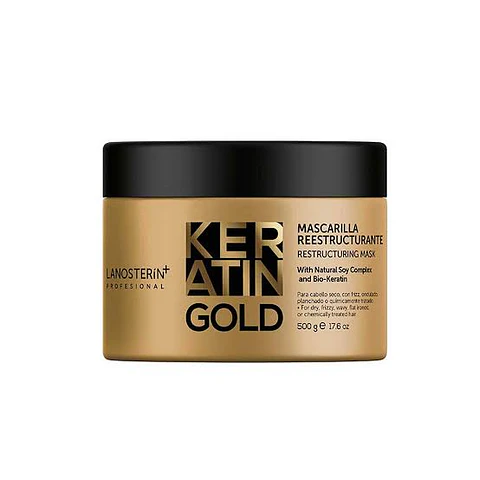 Mascarilla Reestructurante Keratin Gold (500 gr) – Lanosterin 