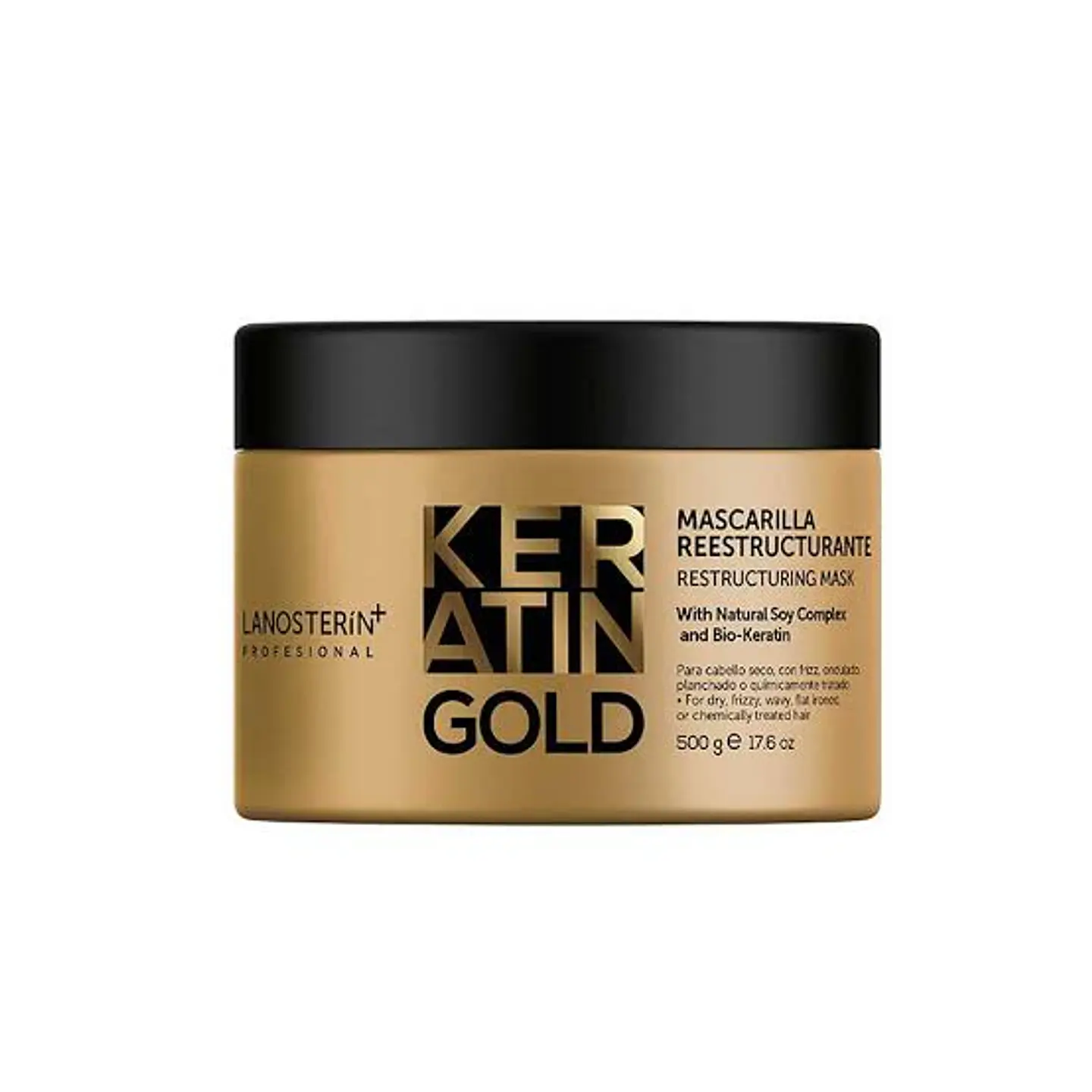 Mascarilla Reestructurante Keratin Gold (500 gr) – Lanosterin  1