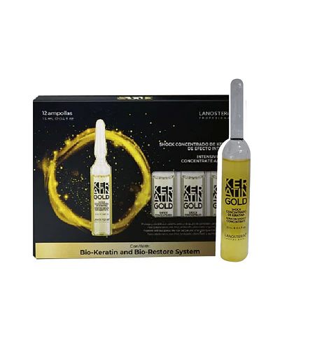  Shock Concentrado de Keratina Keratin Gold (13 ml) – Lanosterin