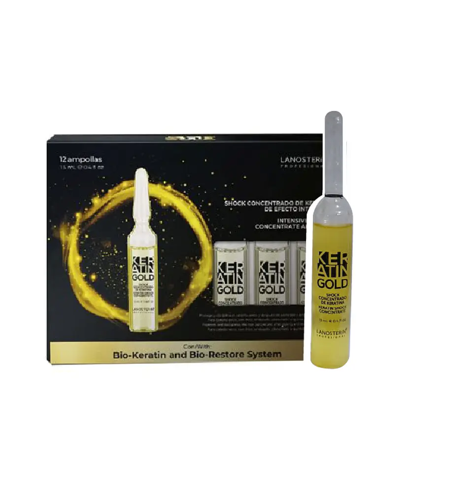  Shock Concentrado de Keratina Keratin Gold (13 ml) – Lanosterin 1
