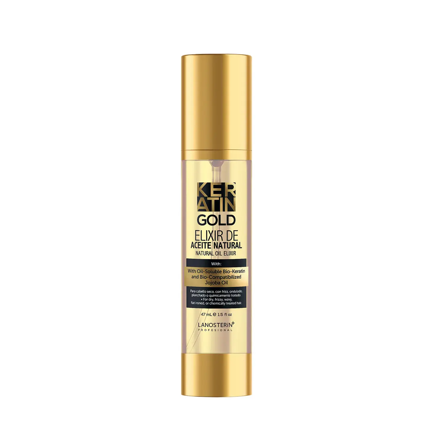 Elixir de Aceite Natural Keratin Gold (47 ml) – Lanosterin  1