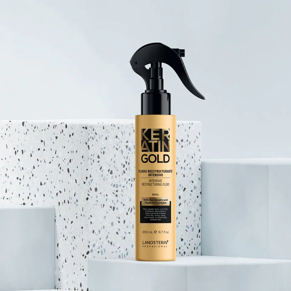 Fluido Reestructurante Intensivo Keratin Gold (200 ml) – Lanosterin 1