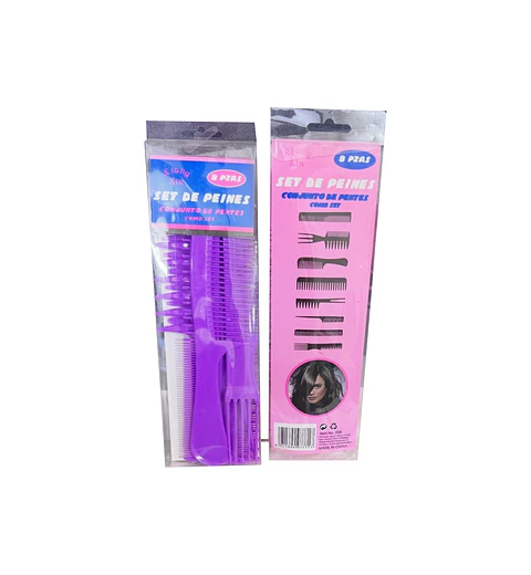 Set de peines 8 piezas