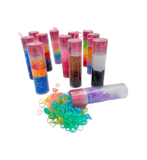 Ligas para cabello en tubo