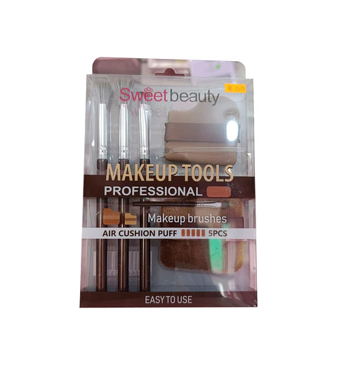 Set de Brochas Chocolate (5 Piezas) – Sweet Beauty