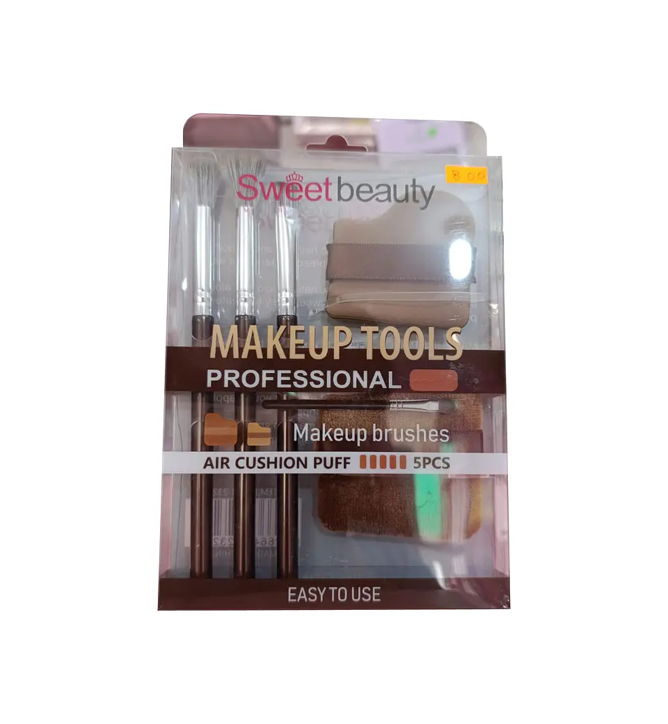 Set de Brochas Chocolate (5 Piezas) – Sweet Beauty 1