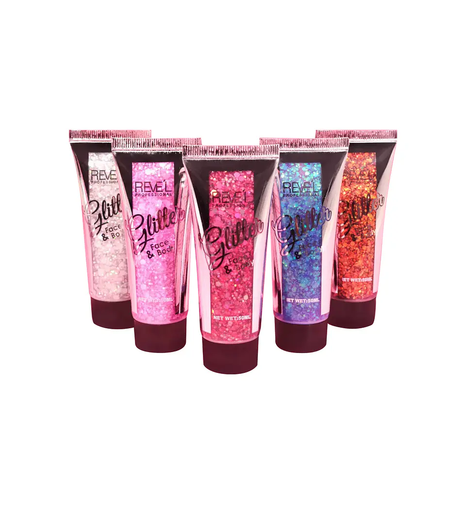 Gel Glitter para Rostro y Cuerpo (50 ml) – Revel 1