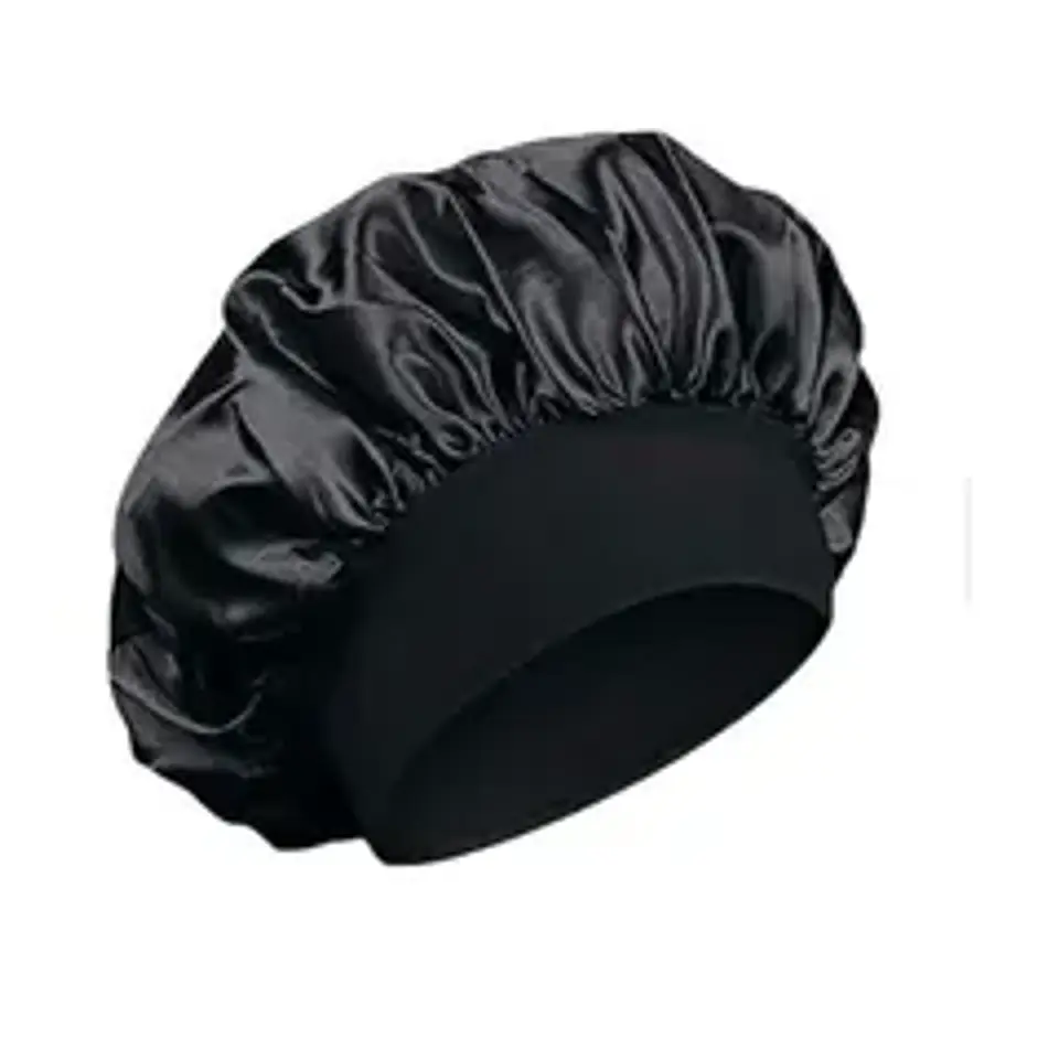 Gorro de satin para dormir Negro 1