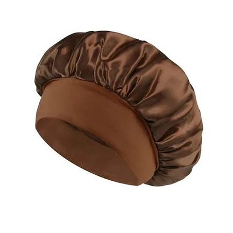Gorro de satin para dormir Marron