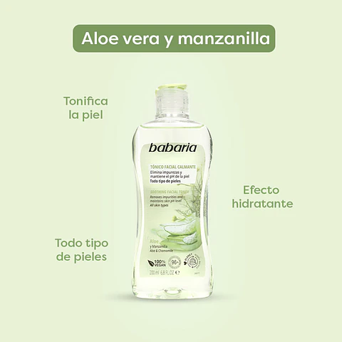 Tónico Facial Calmante Aloe Vera y Manzanilla (200 ml)– Babaria