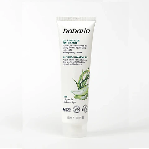 Gel Limpiador Matificante Aloe y Alga Verde  (150 ml) – Babaria