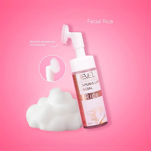 Espuma Limpiadora Facial de Arroz  (150 ml) – Revel