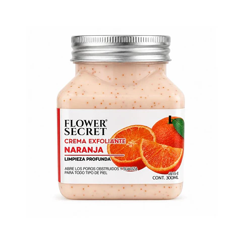Crema Exfoliante de Naranja (300 ml) – Flower Secret