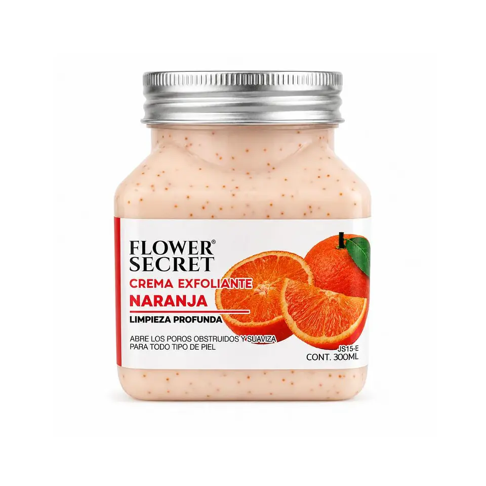 Crema Exfoliante de Naranja (300 ml) – Flower Secret 1