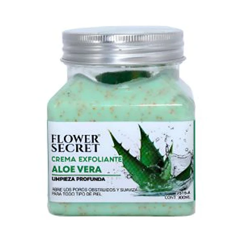 Crema Exfoliante de Aloe Vera (300 ml) – Flower Secret
