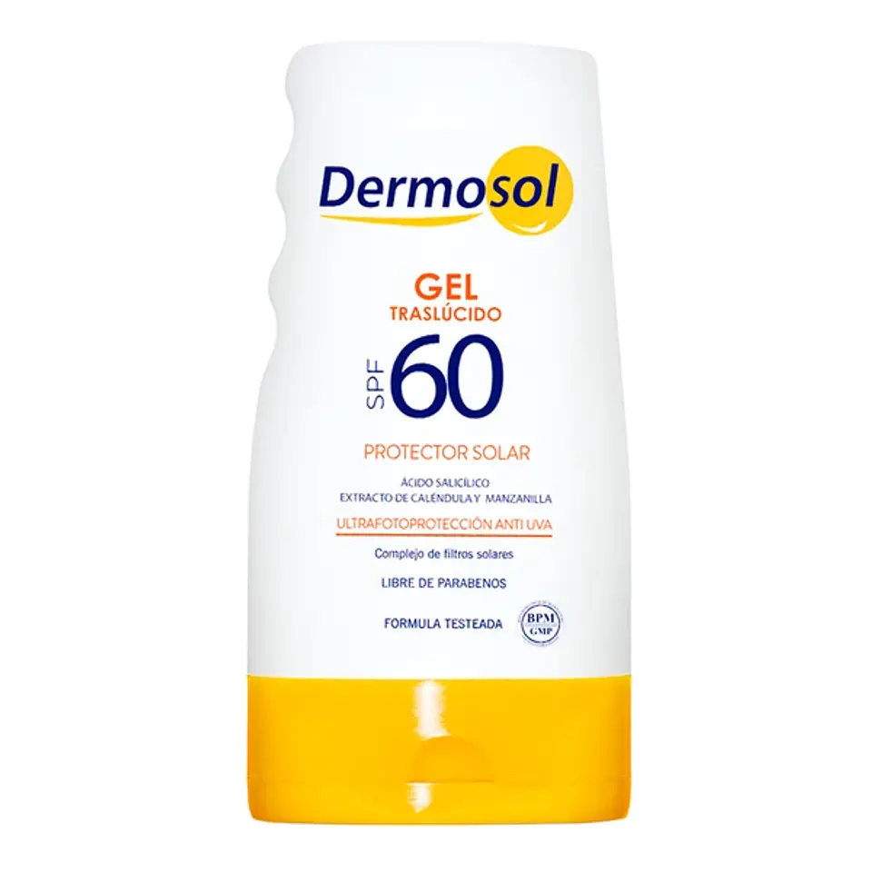 Protector Solar Gel Traslúcido SPF 60 (60 gr) – Dermosol 1