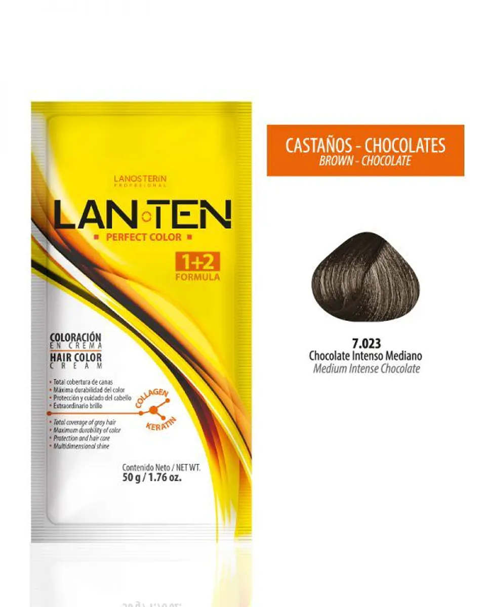 Tinte Lan Ten – Chocolate Intenso Mediano 7.023 (Sachet 50 g) 1