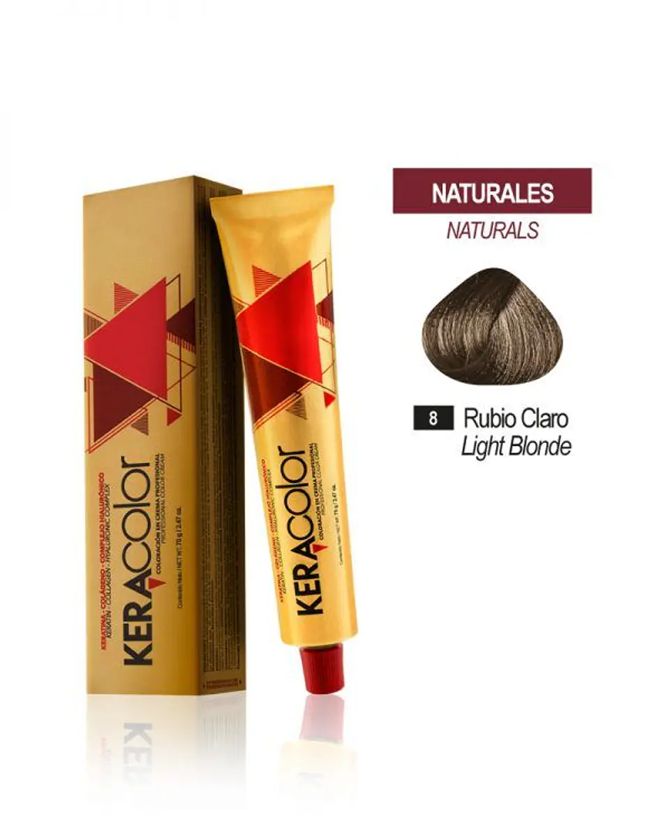 Tinte Keracolor – Rubio Claro 8 (Tubo 70 g) 1