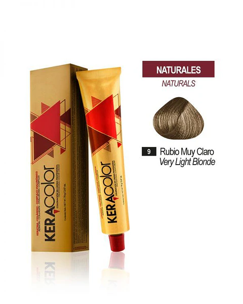 Tinte Keracolor – Rubio Muy Claro 9 (Tubo 70 g)