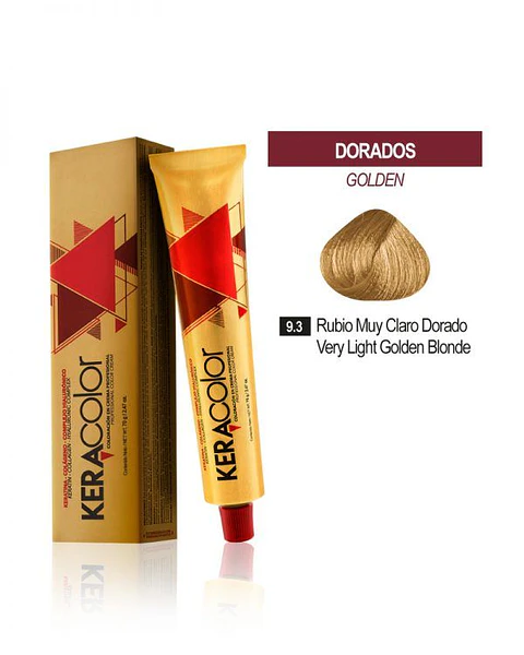 Tinte Keracolor – Rubio Muy Claro Dorado 9.3 (Tubo 70 g)