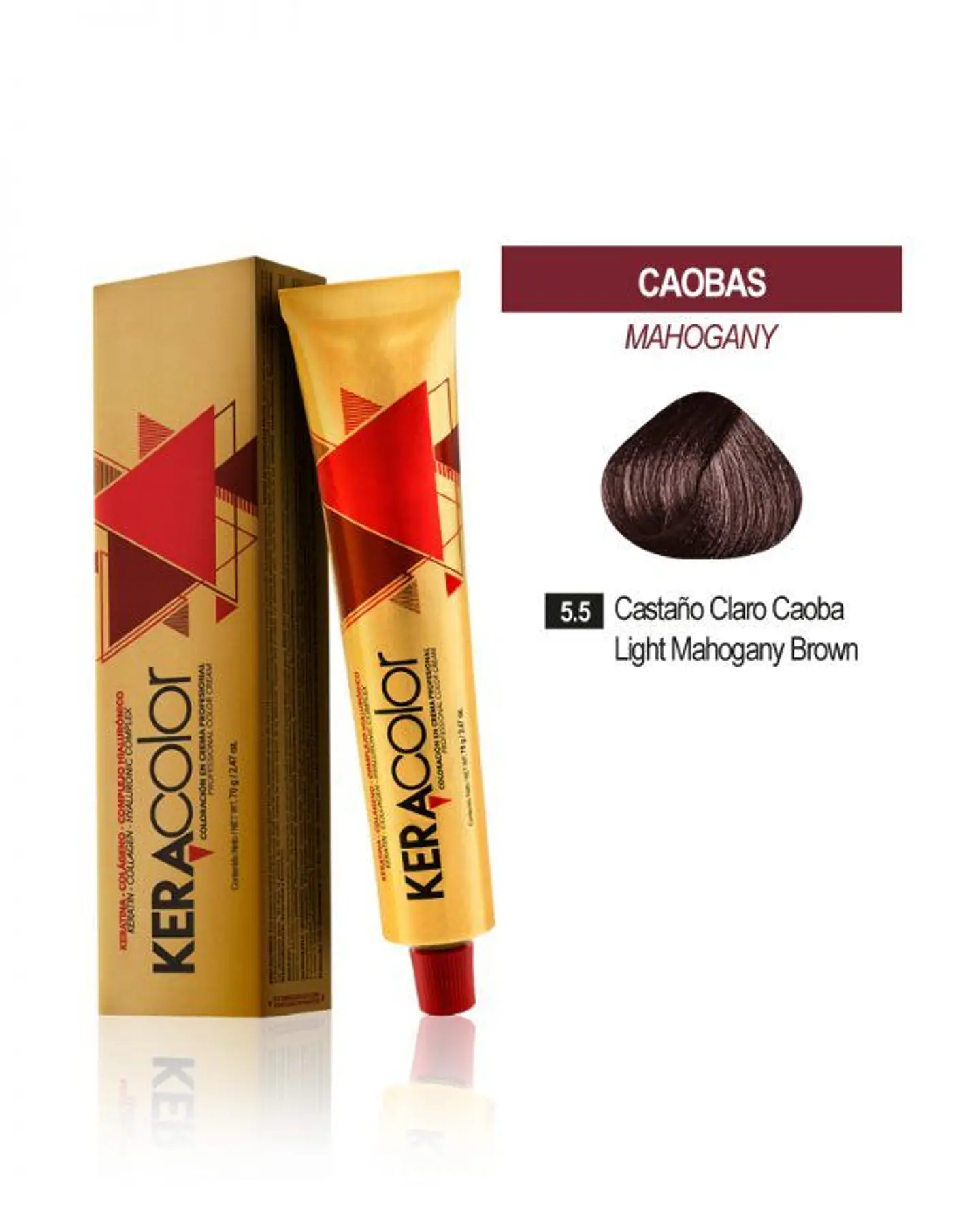 Tinte Keracolor – Castaño Claro Caoba 5.5 (Tubo 70 g) 1