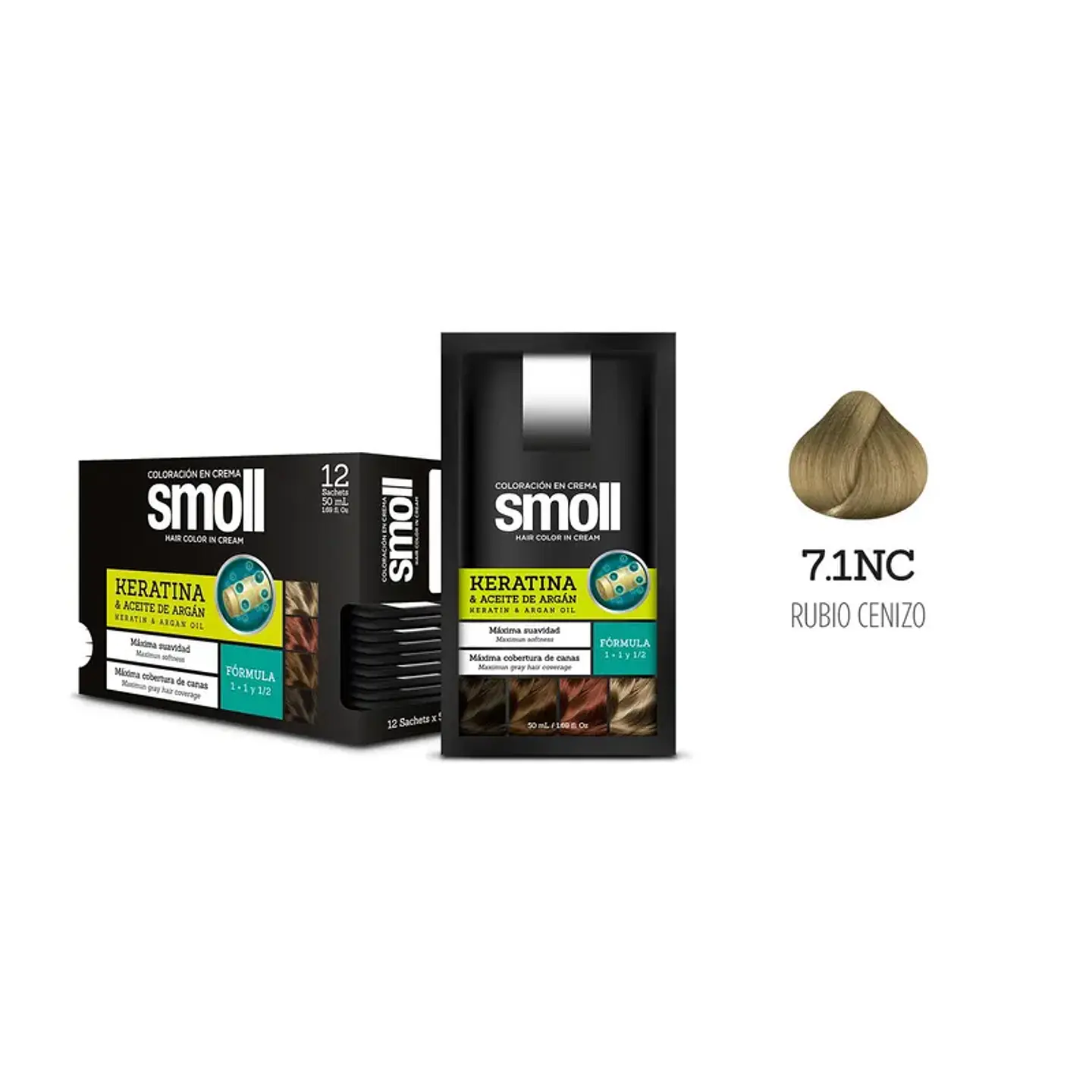 Tinte Smoll Rubio Cenizo 7.1 (sachet 50 gr) 1