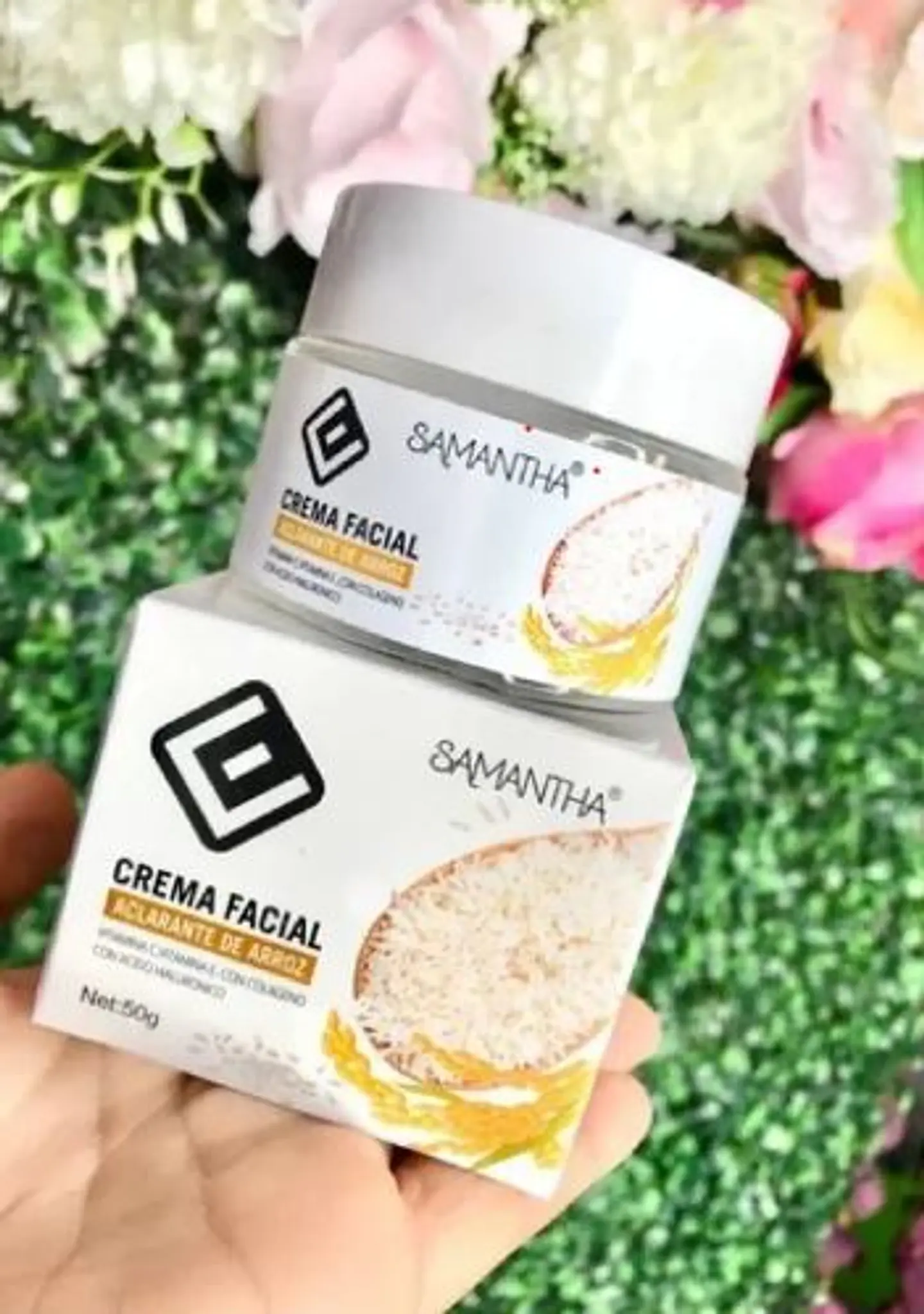 CREMA FACIAL ACLARANTE DE ARROZ SAMANTHA X 50 GR 1